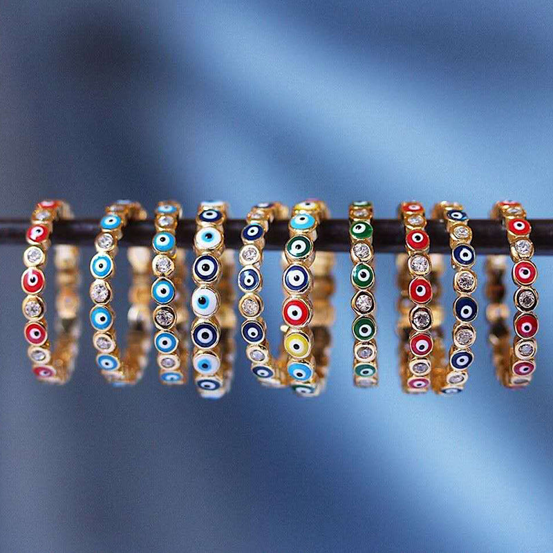 Wholesale Metal Gold Plated Devil Eye Ring